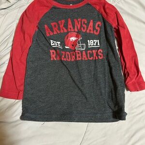 Arkansas Razorbacks Kids Shirt - Red & Gray